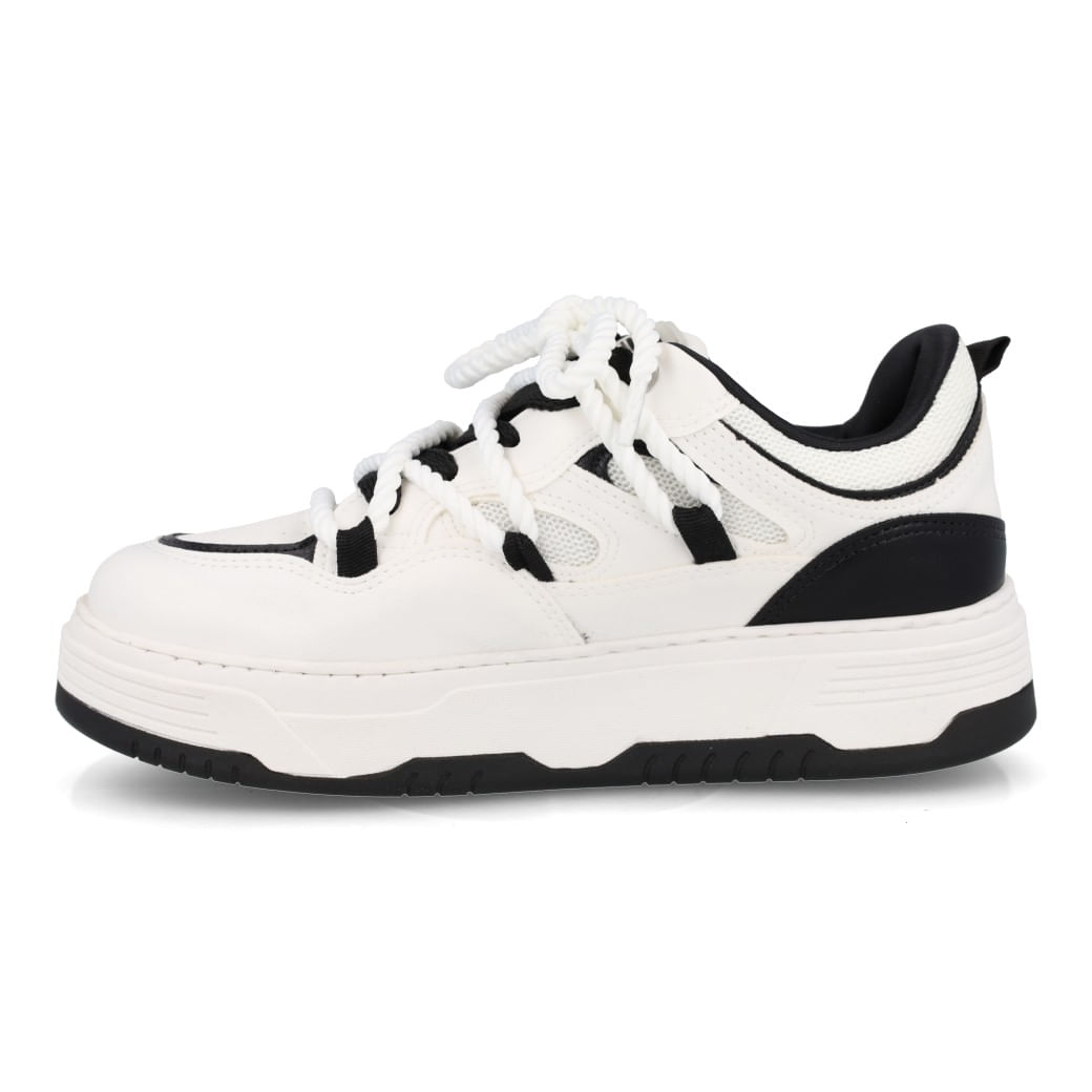 Via Marte Tenis Casual 225003-01 Milk-Preto-Milk Napa-Mesh Sport_5__